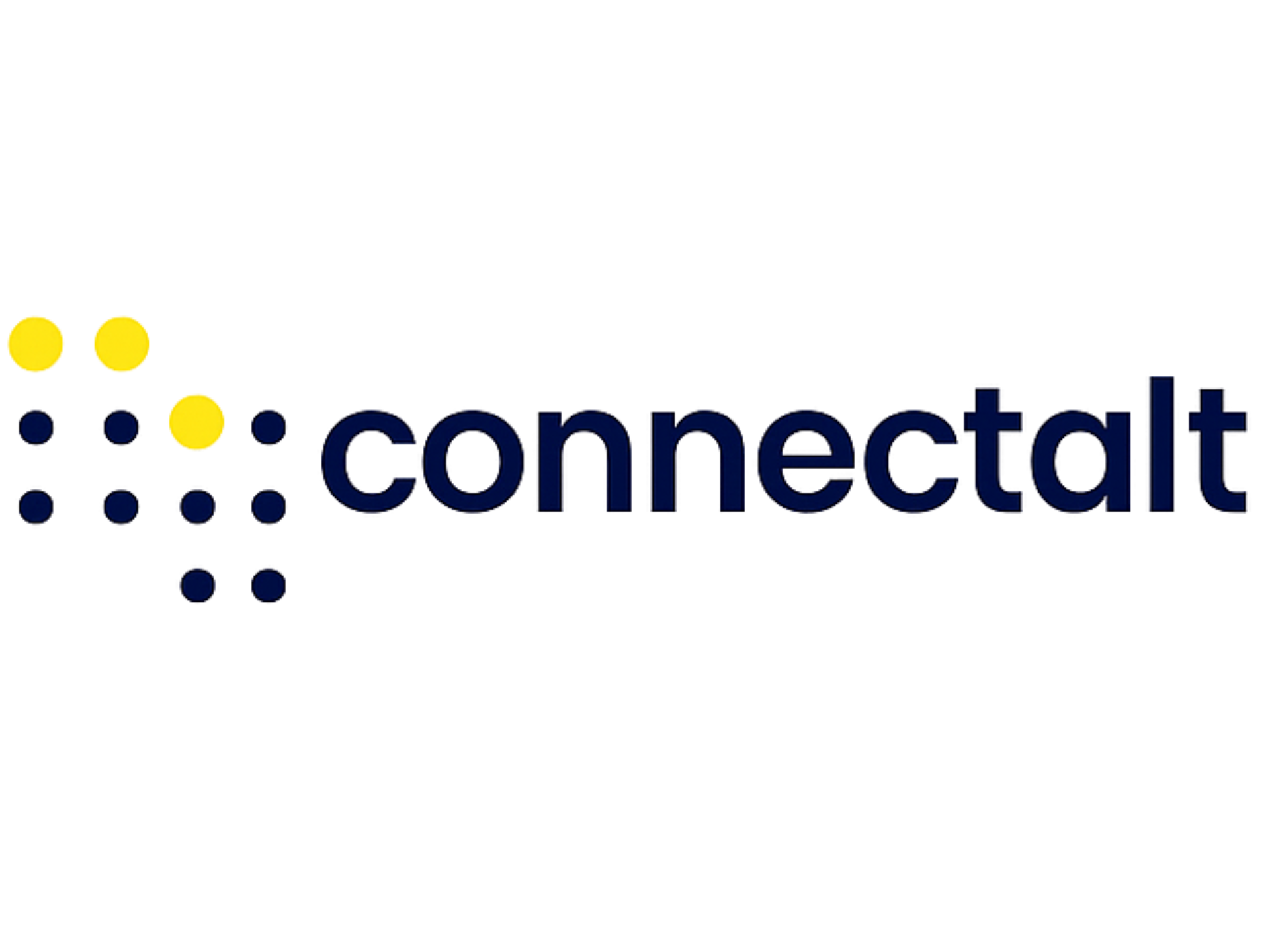 ConnectAlt Logo - Braille dots pattern with company name